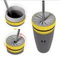 Portable Coffee Cup With Straw，Creative Twist Lid Thermos Cup，Mugs With Straw,Drinking Juice Beverage Coffee Water Cup,BPA Free
