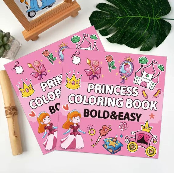 Princess Happy Birthday Coloring Book for Adults and Teens Stress Relief Creative Fun Activity Book Gift