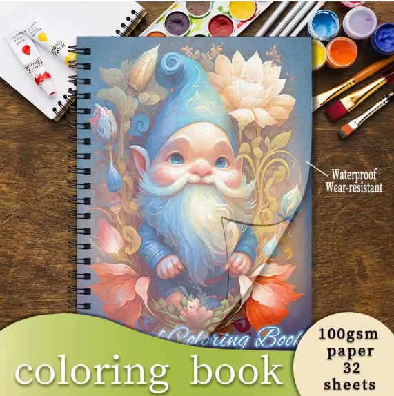 Cute Dwarfs Adult Coloring Book - 8.3x 11.2 Inch 32 Pages Coloring Book - Helps Reduce Stress and Ease Emotions