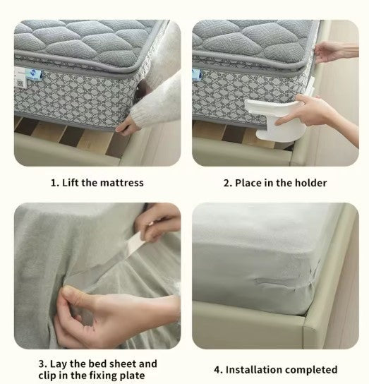 4Pcs Bed Corner Sheet Grippers Straps Heavy Duty Mattress Straps for All Sheet Sizes, Non-Slip Sheet Holders Secure Bed Sheets