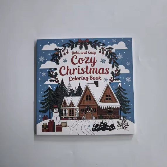 Cozy Christmas Coloring Book Bold and Easy Coloring For Adults And Teens Christmas Gift English Version