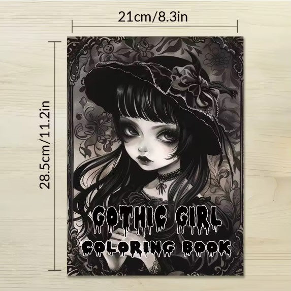 Adult Coloring Book - 8.3x 11.2 Inch 32 Pages Coloring Book Scary and Cute - Helps Reduce Stress and Ease Emotions