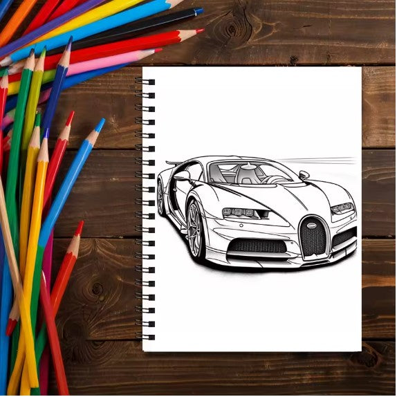 Racing Adult Coloring Book - 8.3x 11.2 Inch 22 Page Coloring Book - Helps Reduce Stress and Ease Emotions