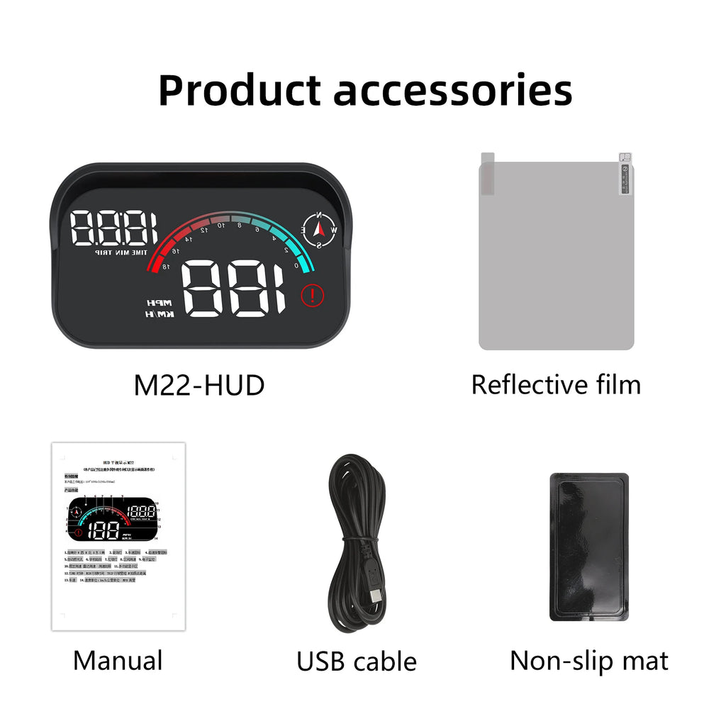 Best Car HUD Head Up Display GPS Universal Digital GPS Speedometer HD LCD Projection