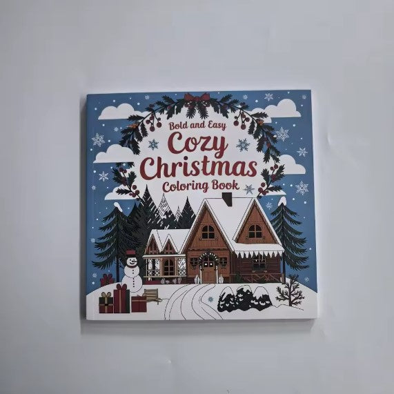 Cozy Christmas Coloring Book Bold and Easy Coloring For Adults And Teens Christmas Gift English Version