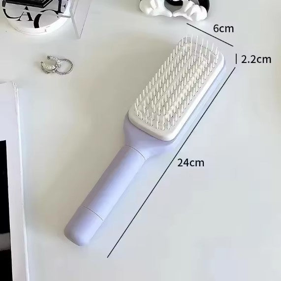 Automatic Cleaning Rotating Lifting Comb Self Cleaning Hairbrush Rotating Retractable Anti Static Massage Comb Scalp Hair Comb