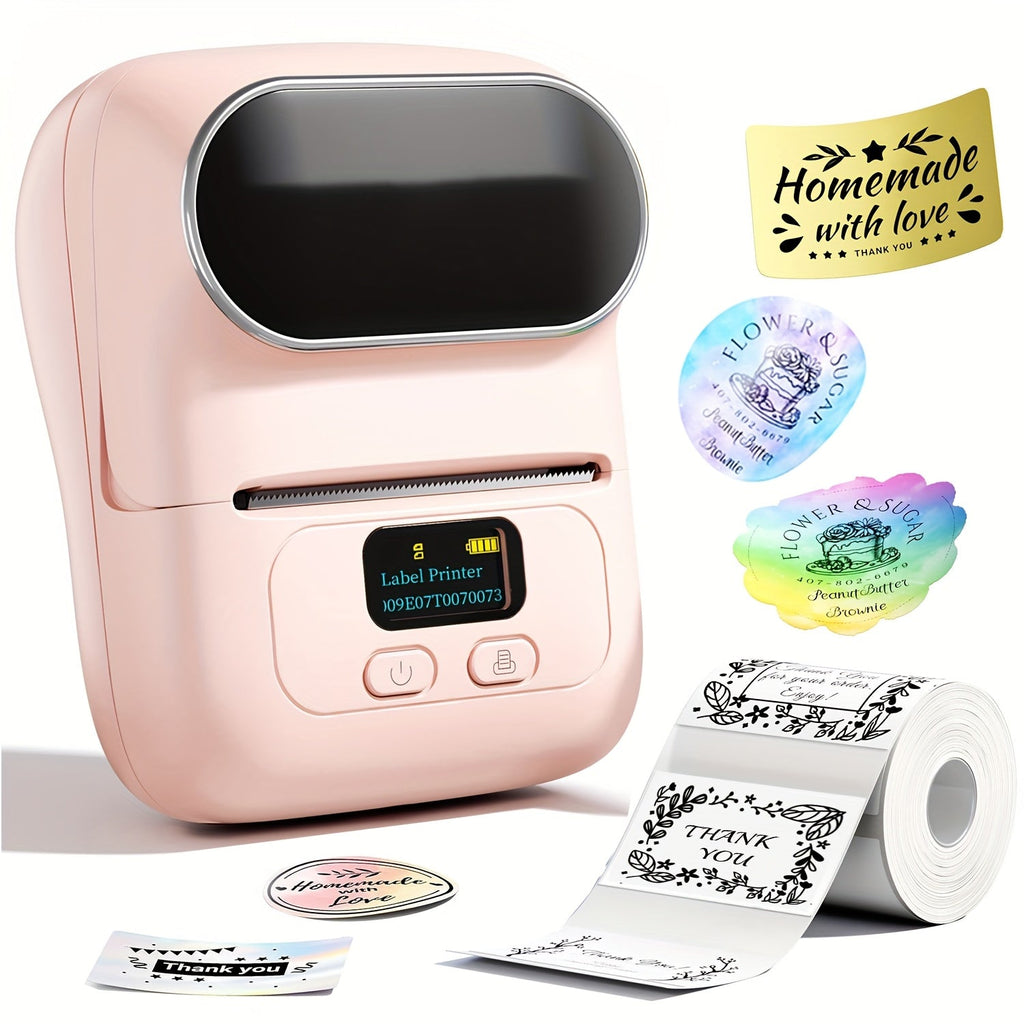Label Makers - Barcode Label Printer Wireless Portable Thermal Printer For Small Business, Address, Logo, Clothing, Mailing, Sticker Printer For Phones & PC, Black