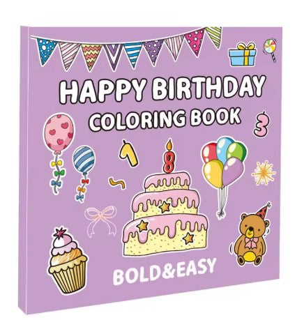 Princess Happy Birthday Coloring Book for Adults and Teens Stress Relief Creative Fun Activity Book Gift