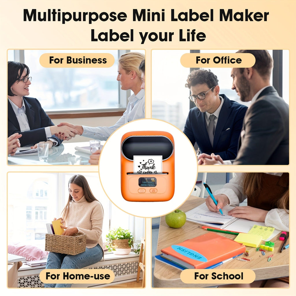 Label Makers - Barcode Label Printer Wireless Portable Thermal Printer For Small Business, Address, Logo, Clothing, Mailing, Sticker Printer For Phones & PC, Black